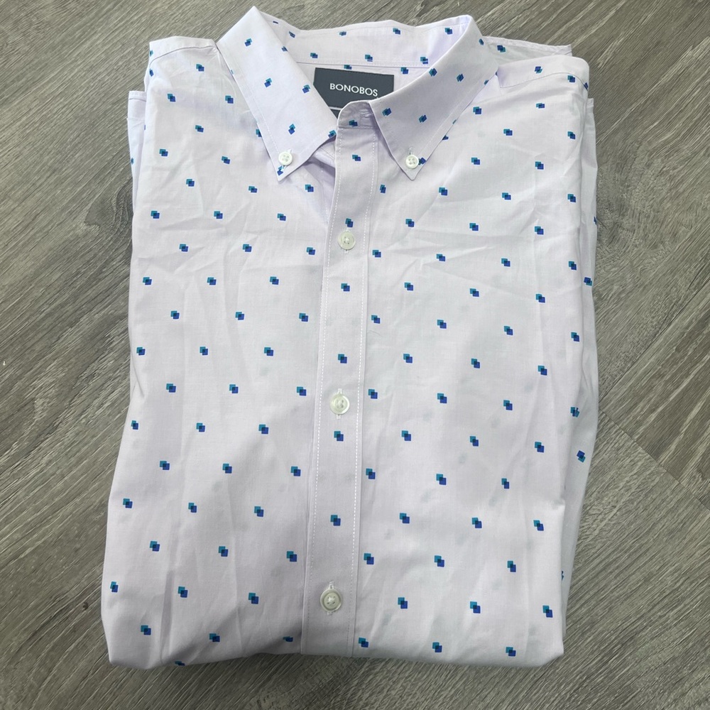 Men’s BONOBOSButton Down Designer Dress Shirt Slim Fit